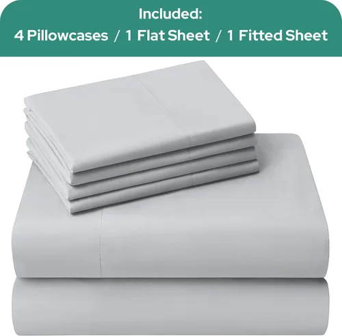 Vista 41 de HOMEIDEAS Sábanas de cama tamaño completo – Juego de 6 piezas (azul aguamarina) – Sábanas de ropa de cama de microfibra cepillada extra suave
