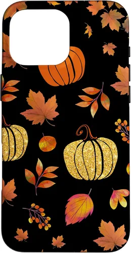 Vista 19 de Fall Leaves and Pumpkins Pattern Halloween Autumn Case for iPhone 17