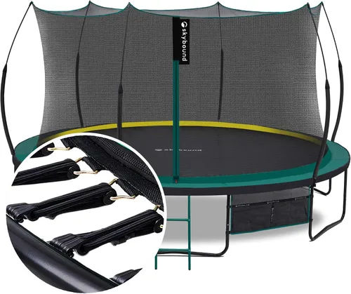 Vista 17 de SkyBound Trampolín sin Resortes de 14 PIES 12 PIES 10 PIES 8 PIES 6 PIES para Niños y Adultos - Trampolines Recreativos con Revestimiento