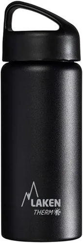 Vista 23 de Laken Thermo Classic - Botella de agua de acero inoxidable aislada al vacío de boca ancha Azul