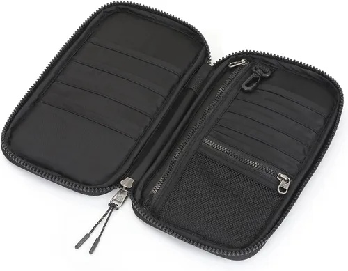 Vista 9 de Wanderlust - Organizador de cartera de viaje familiar con RFID italiano, soporte para pasaporte, organizador de documentos para hombres y mujeres, 9