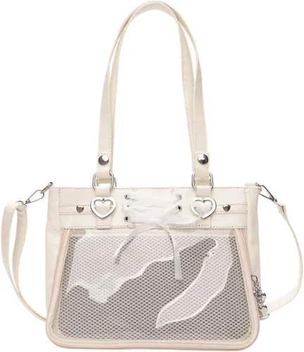 Vista 9 de Bolso versátil de gran capacidad para mujer, bolsa de exhibición de pin de cinta de seda de anime