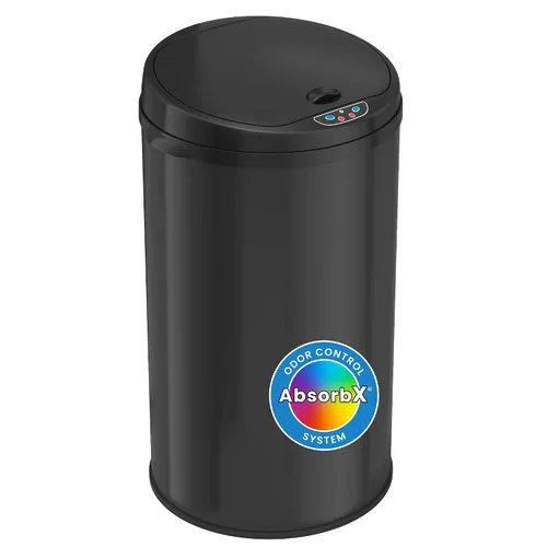 Vista 7 de iTouchless Cubo de basura de 4 galones con filtro de olor AbsorbX y fragancia de limón, contenedor de basura automático sin contacto, perfecto