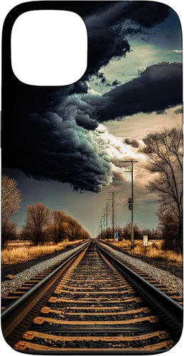 Vista 7 de Railroad Train Tracks Storm - Carcasa para iPhone 17