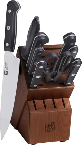Vista 16 de ZWILLING Juego de 10 bloques de cuchillos gourmet Negro
