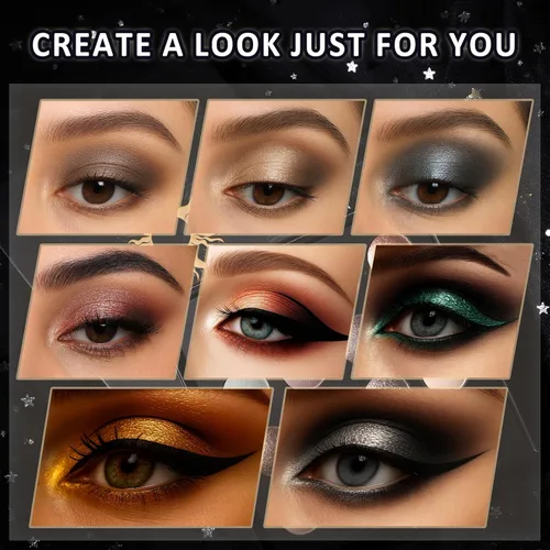 Vista 7 de UCANBE - Paleta de sombra de ojos horneada de 16 colores con 15 pinceles de maquillaje, sombra de ojos de mezcla mate y brillante para mujeres