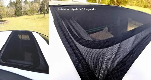 Vista 8 de Parasol Magnético para Coche, Pantalla Magnética de Malla Transpirable para Acampar y Estacionar, Protección UV de Instalación Rápida para Techo