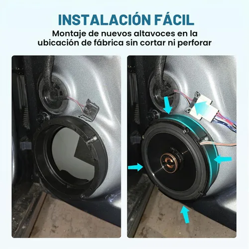 Vista 6 de NuIth Soporte de adaptador de altavoz de puerta 6.5 con conector de arnés de cableado de altavoz para VW Volkswagen Passat 1998-2016, Golf