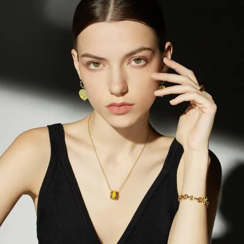 Vista 4 de C.Paravano Aretes de aro de oro de 18 quilates y plata esterlina para mujer