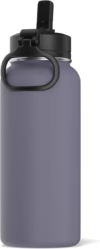 Vista 2 de Hydrapeak - Botella de agua de 32 onzas, con tapa Chug, reutilizable, de acero inoxidable, a prueba de fugas, aislamiento térmico al vacío de doble