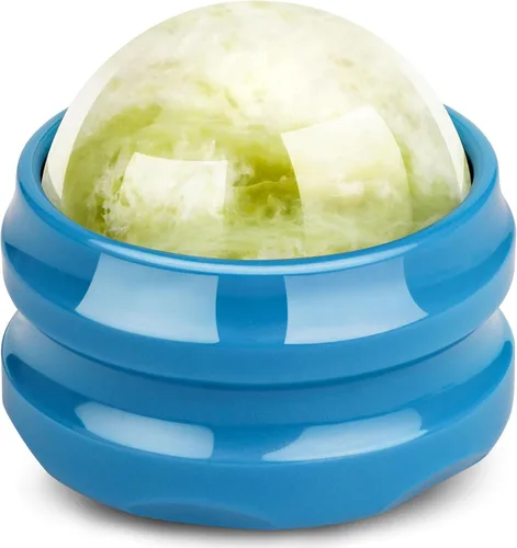 Vista 9 de ideayard Bola de rodillo de masaje en frío, herramienta de piedra de masaje, bola de jade para aliviar el frío y el calor, dolores musculares
