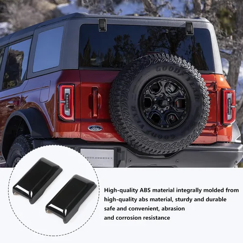 Vista 5 de sukemichi Cubierta de bisagra para puerta trasera, ventana trasera, cubierta de bisagra de vidrio para Ford Bronco, accesorios 2021 2022 2023 2024