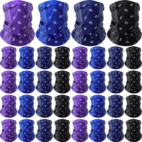 Vista 10 de Cozypower 36 bandanas de cachemira sin costuras, polaina para el cuello, pasamontañas para hombres y mujeres, viento UV