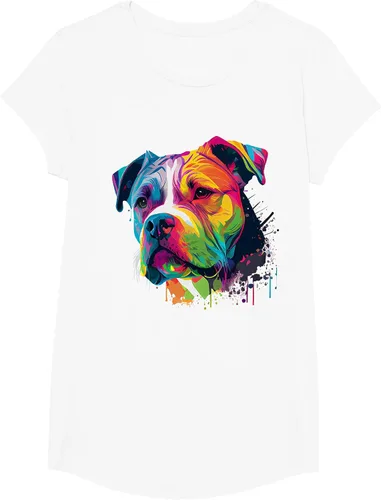 Vista 110 de Colorful American Bulldog American Bully Men Women T-Shirt Asphalt Grey