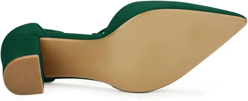 Vista 5 de Allegra K Zapatos de vestir para mujer con punta de amarre en el tobillo, Negro