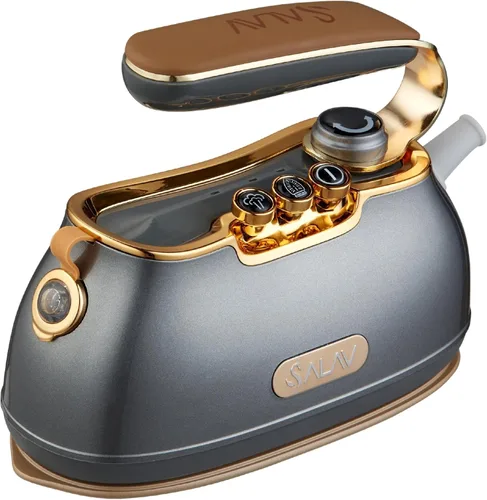 Vista 10 de SALAV IS-900 - Vaporizador y plancha de mano retro, placa de vapor de cerámica, 1000 vatios de vapor, elimina los Wrikles en la ropa (esmeralda)