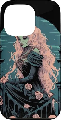 Vista 10 de Funda para iPhone 16 Gothic Girl Pastel Goth Wiccan Pagan Anime Nu Goth Grunge