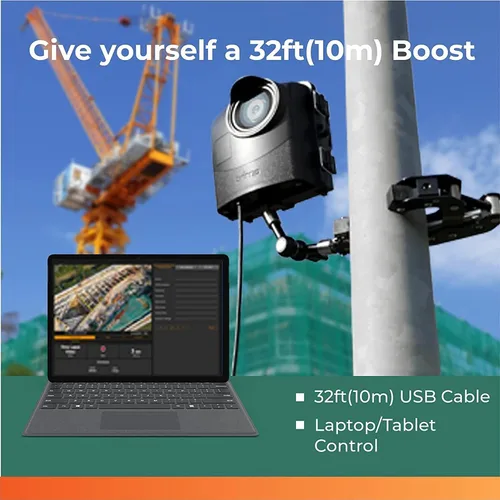 Vista 3 de Brinno BCC2000 Plus Paquete de Cámara para Construcción - Incluye: Cámara Time Lapse TLC2000 Full HD, Extensor de 32 pies para Laptop/Tablet