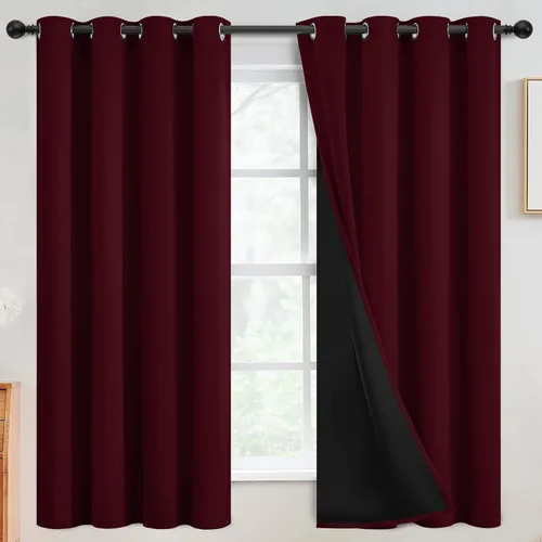 Vista 149 de SimpleHome - Cortinas opacas 100% para recámara, cortinas de ventana con ojales beige, con aislamiento térmico, cortinas de oscurecimiento
