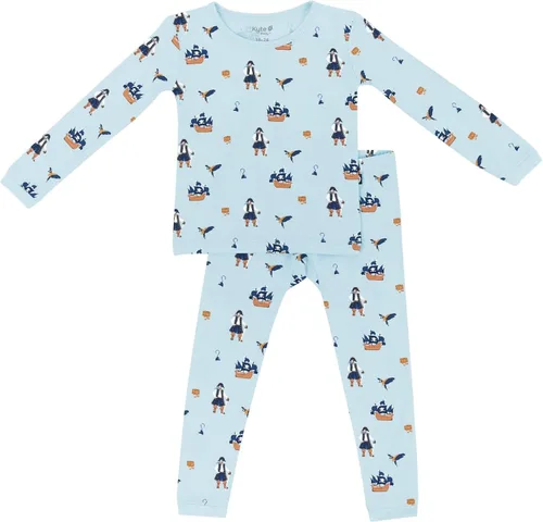 Vista 30 de KYTE BABY Juego de pijama para niños pequeños – Pijamas para niños pequeños hechas de material de rayón de bambú suave Pollito de Aloe