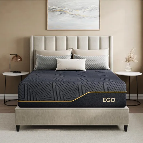 Vista 16 de EGOHOME - Colchón de espuma viscoelástica individual de 10 pulgadas para dolor de espalda, cama de gel de cobre refrescante en una caja, espuma