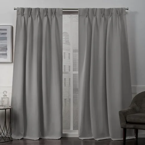 Vista 10 de Cortinas Exclusive Home Curtains, par para panel, de satén Plata