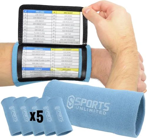 Vista 43 de Sports Unlimited Banda Instructora Triple para Adultos, Muñequeras de Fútbol para Jugadas, Muñequeras de Béisbol, Bandas de Brazo QB