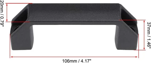 Vista 2 de uxcell Manijas plásticas del tirón 285.4 ft m centros del agujero para el equipo mecánico del equipaje 4pcs