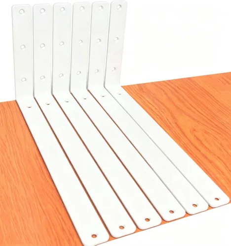 Vista 59 de Paquete de 2 soportes de estante en L de 6 pulgadas de largo x 6 pulgadas de alto x 1.5 pulgadas de ancho, 5 mm de grosor, soportes de estante