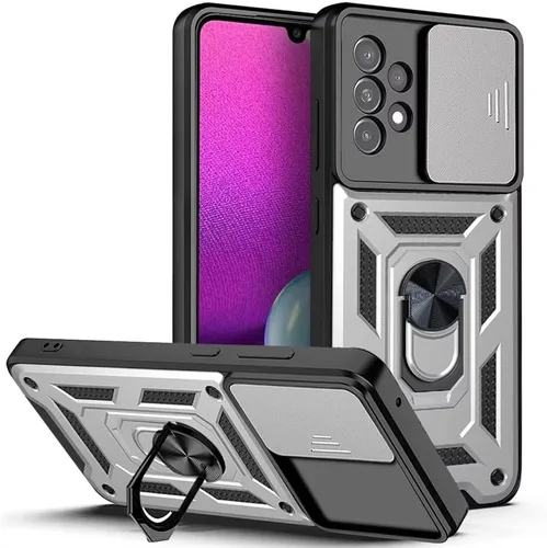 Vista 13 de Funda para Galaxy A20S, Galaxy A20S, funda de TPU de grado militar + PC, [soporte integrado] diseño de doble capa resistente funda de protección