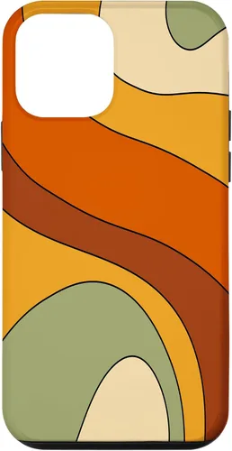 Vista 16 de Retro Liquid Swirl Rainbow 70s Aesthetic Boho Burnt Orange Case for iPhone 17