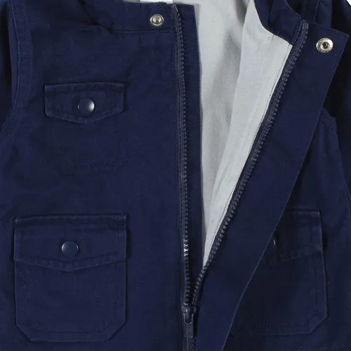 Vista 4 de Gerber Chaqueta de sarga de algodón con capucha para bebé (niño pequeño)