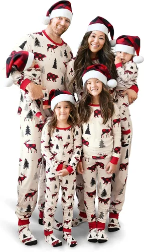 Vista 2 de The Children's Place Pijama de Navidad unisex para bebé, algodón