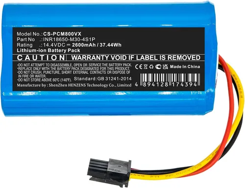 Vista 3 de Batería de vacío para Proscenic M8 INR18650-M30-4S1P 2600mAh