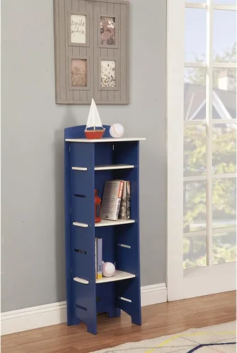 Vista 2 de Legaré Furniture Estantería de 3 niveles para muebles infantiles, organizador de almacenamiento con estantes ajustables para dormitorio de niños