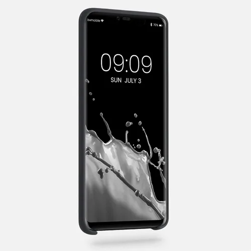Vista 2 de kwmobile Funda compatible con Huawei Mate 20 Pro - Funda de silicona TPU con acabado suave - Negro mate