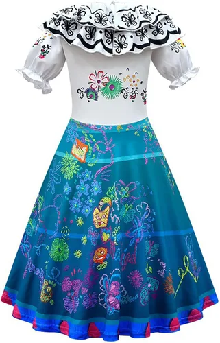 Vista 4 de GAEIOWSS Disfraz de cosplay para niñas, vestido de Isabella, vestido de Mirabel Madrigal