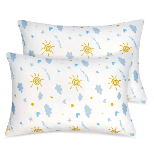 Vista 12 de Zenssia Fundas de Almohada de Algodón Orgánico para Niños Pequeños, Paquete de 2, Fundas de Almohada de Viaje de 13x18 Pulgadas con Cierre de Sobre