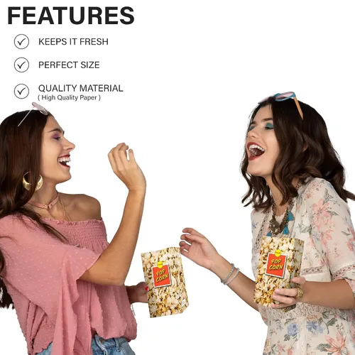 Vista 6 de MT Products Bolsas pequeñas para palomitas de maíz de 1.5 onzas, soportes para palomitas de maíz para fiestas, paquete de 50