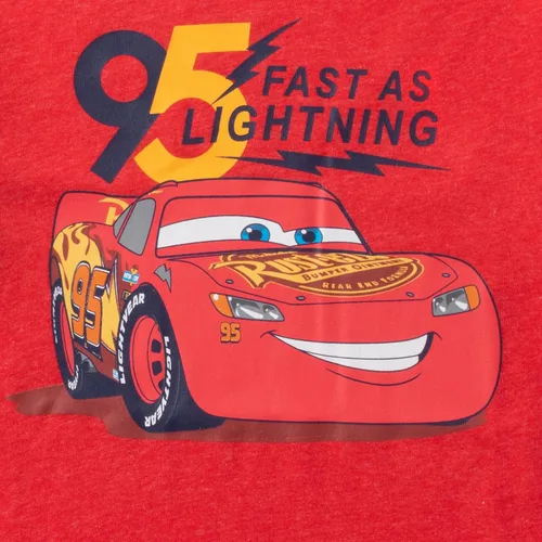 Vista 4 de Disney Cars Lightning McQueen - Conjunto deportivo para niños, camiseta de manga larga y pantalones de correr, RojoAzul