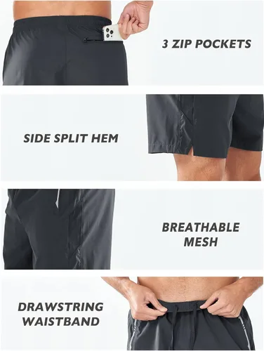 Vista 5 de NORTHYARD Pantalones cortos deportivos para correr para hombre, 5 pulgadas, 7 pulgadas, 9 pulgadas, entrenamiento, gimnasio, tenis, secado rápido