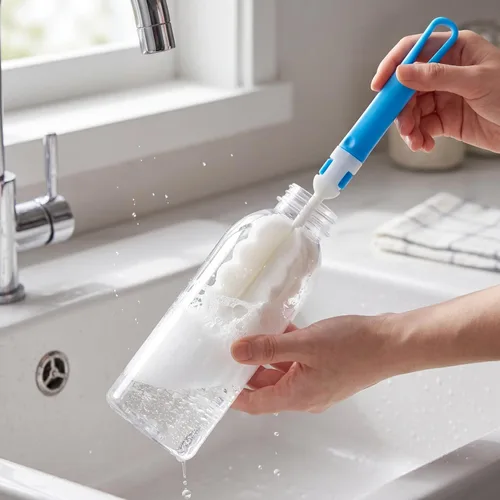 Vista 7 de EONJOE - Paquete de 12 botellas de plástico aptas para lavavajillas, 12 onzas, sin BPA para jugo y leche Durable food-grade PP5 bottles.