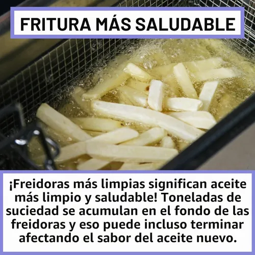 Vista 5 de FryOilSaver Co. B53C - Cepillo de limpieza para freidoras profundas, herramienta de cocina comercial en forma de L, cerdas de latón resistentes