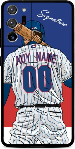 Vista 22 de Funda de béisbol personalizada con nombre y número para Samsung Galaxy Note 20/20 Ultra 10 Pro Note 9 8, silicona líquida con protección de cámara