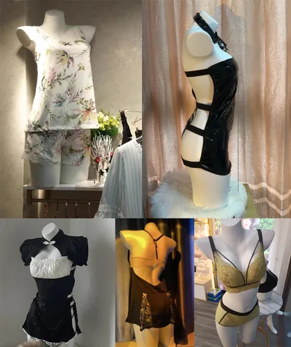 Vista 2 de Vestido femenino de medio cuerpo con forma de torso para lencería, soporte de maniquí para exhibición de ropa, tienda al por menor de maniquí