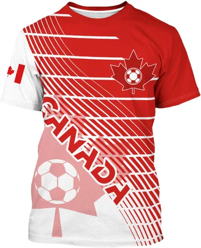 Vista 14 de Camiseta de fútbol con la bandera nacional, ropa de entrenamiento de fútbol, camiseta al aire libre, cuello redondo, manga corta a la moda