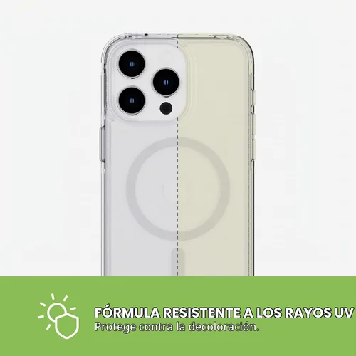 Vista 7 de tech21 Evo - Funda transparente para iPhone 15 Pro Max, compatible con MagSafe, funda de protección contra impactos, transparente