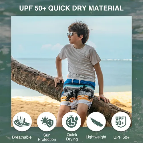 Vista 64 de Kanu Surf Traje de baño Yolo de secado rápido UPF 50+ para niños