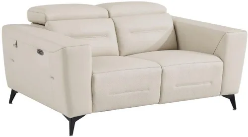 Vista 6 de BlackJack Furniture Ferrara - Sofá reclinable de cuero italiano de grano superior con puertos USB para cargar dispositivos, reposacabezas ajustables