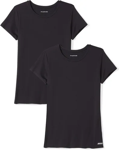 Vista 95 de Amazon Essentials Camiseta de manga corta con cuello redondo para mujer, de secado rápido, para entrenamiento, gimnasio, paquete múltiple